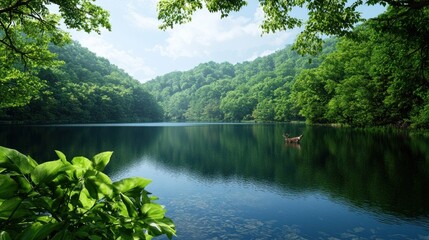 Serene Forest Lake