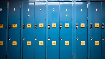 Row of High School Lockers
