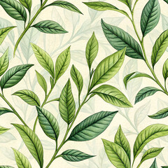 green leaves background - seamless pattern for your design
