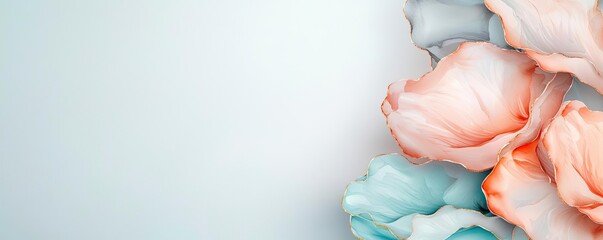 Metallic watercolor concept. Beautiful pastel roses arranged elegantly on a soft background perfect for decoration.