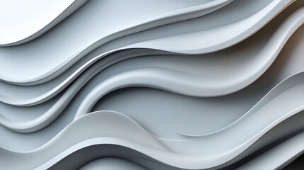 Abstract Gray Waves: A Study in Smooth Curves and Subtle Light