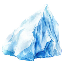 Melting iceberg arctic region watercolor natural environment close-up view climate change awareness