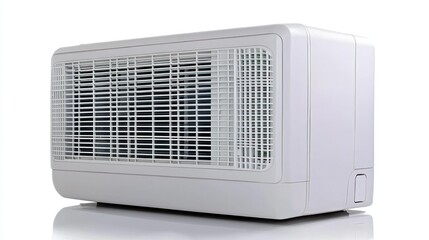 Compact air conditioning unit designed for indoor cooling.