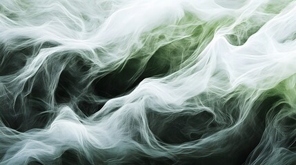 Naklejka premium Abstract Green and White Swirling Fabric Texture