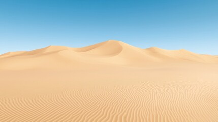 Vast Desert Landscape under Blue Sky