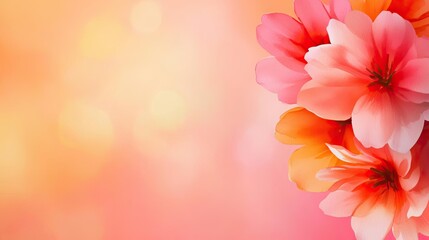 Fototapeta premium Nature watercolor idea. Elegant blossoms in soft hues create a serene and calming atmosphere.