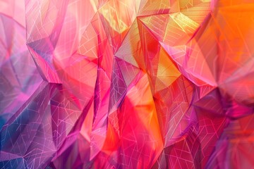 Colourful background from geometric shapes and net