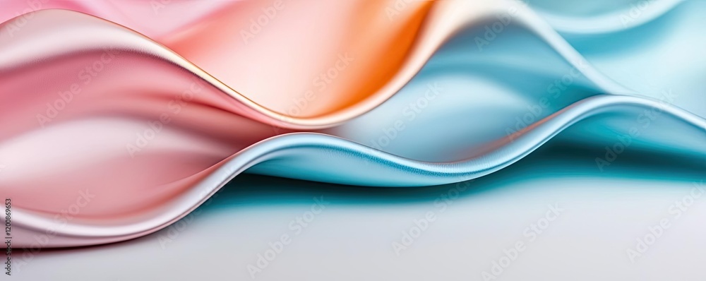 Poster metallic watercolor concept. abstract wave patterns in soft colors creating a serene and modern desi