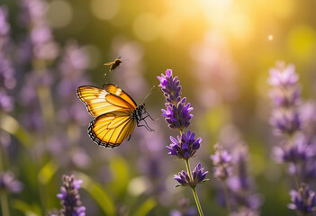 Obraz premium butterfly on flower