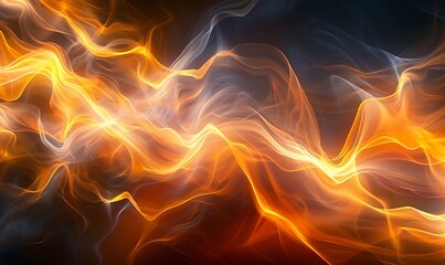 Abstract fire textures with glowing, dynamic shapes and warm colors, abstract background
