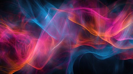 Obraz premium Abstract colorful flowing energy waves.