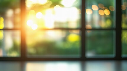 Modern Office Interior with Panoramic Windows and Natural Light