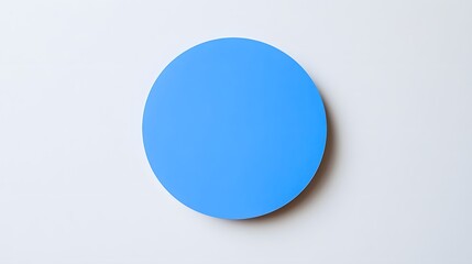 A light blue circle on a white background