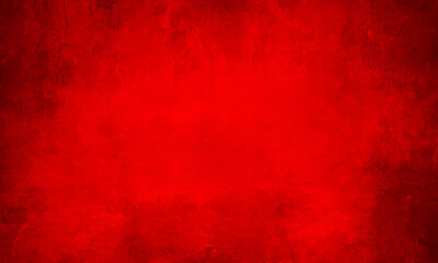 Red textured background. Dark edges. Red textured concrete wall background