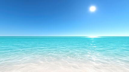 Obraz premium Sunny Ocean Beach Scene