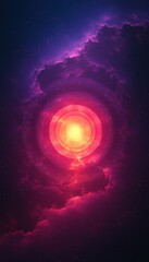 Obraz premium Cosmic Nebulae: Vibrant Space