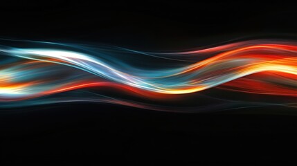 Abstract fiery and icy wave flowing.