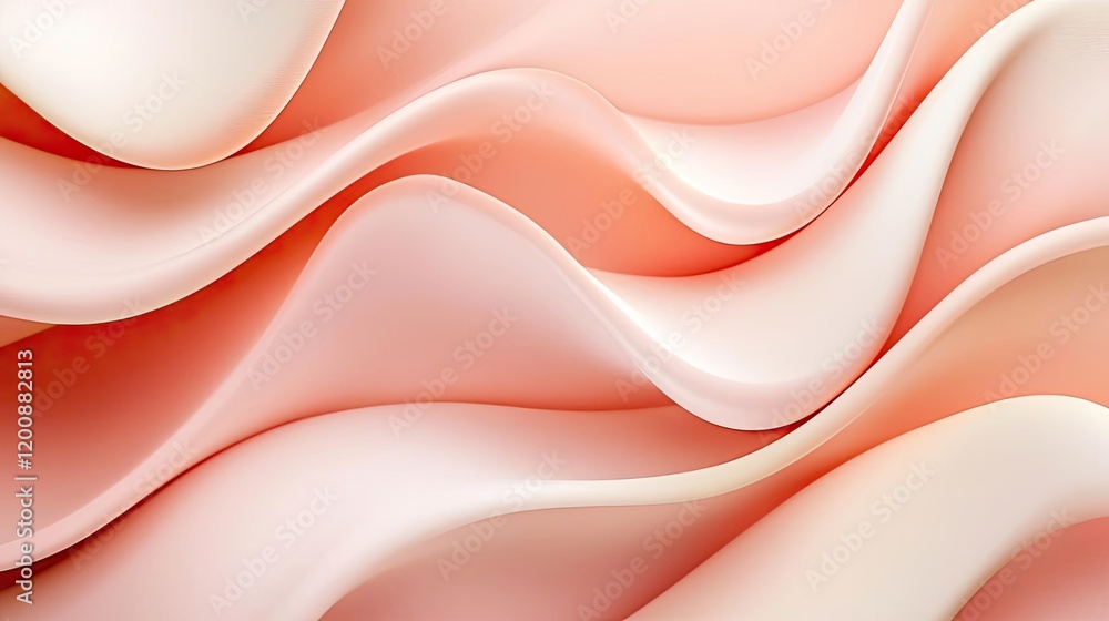 Poster Blurred watercolor idea. Soft flowing waves of pastel colors create a serene and calming texture.