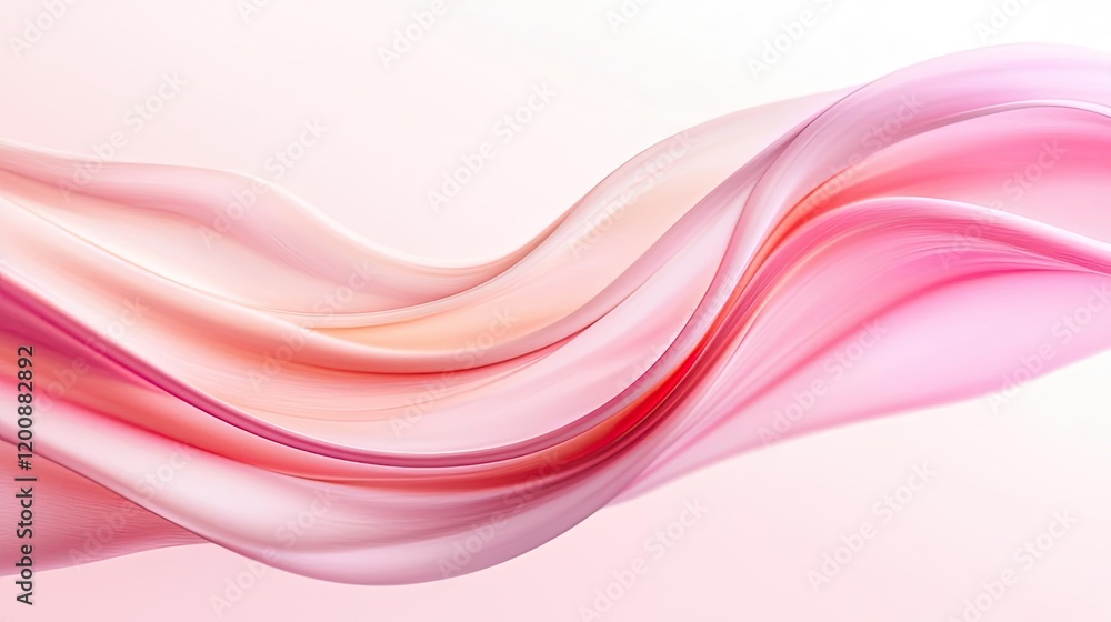 Poster blurred watercolor idea. abstract flowing pink waves with smooth gradients and soft light.