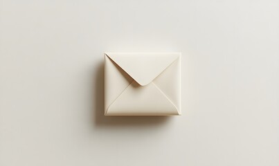 Cream envelope on white background. (1)