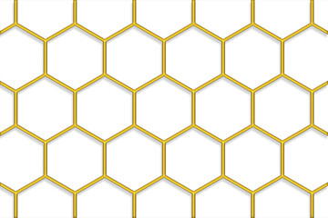 金色に光るハニカム構造のフレーム