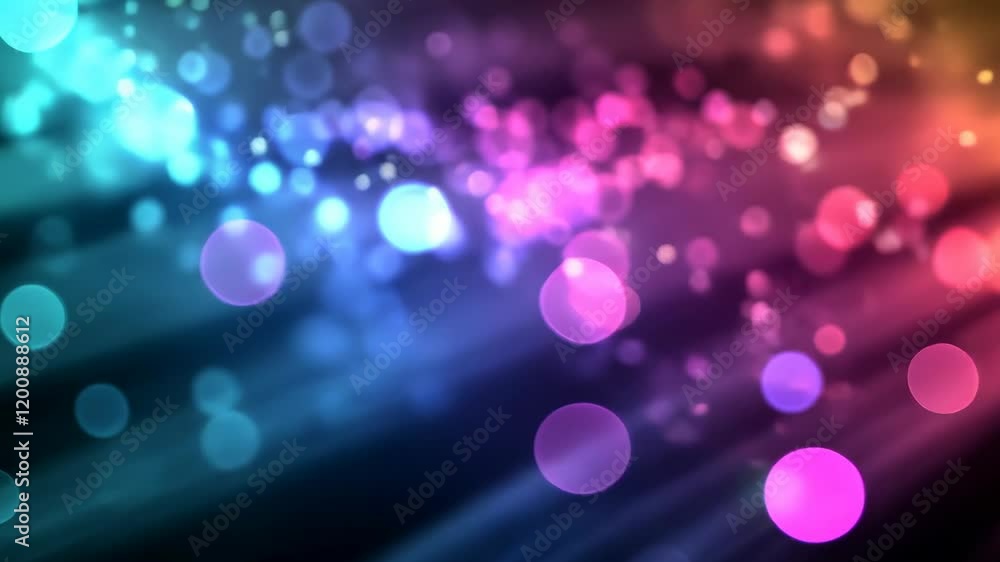 Aufkleber colorful lights create a mesmerizing atmosphere in an abstract display of vibrant bokeh effects