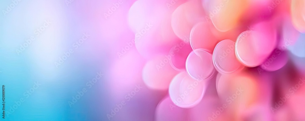 Poster Blurred watercolor idea. A vibrant and colorful abstract background with blurred bokeh lights.