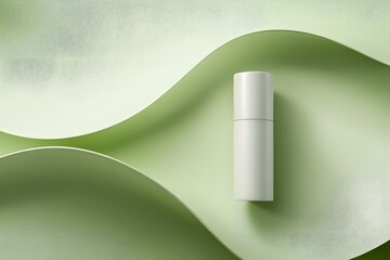 Elegant High End Cosmetic Essence Bottle in Minimalist Pastel Green Set Design