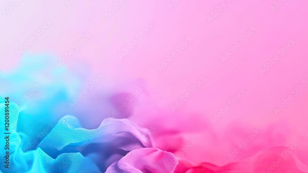 Poster blurred watercolor idea. a vibrant swirl of pink and blue colors creating a soft abstract background