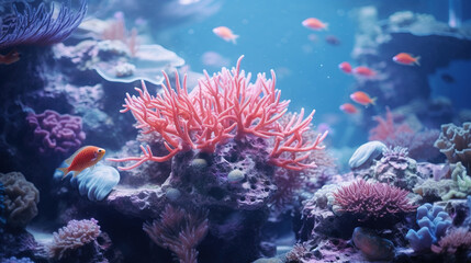 Obraz premium Vibrant Coral Reef Aquarium
