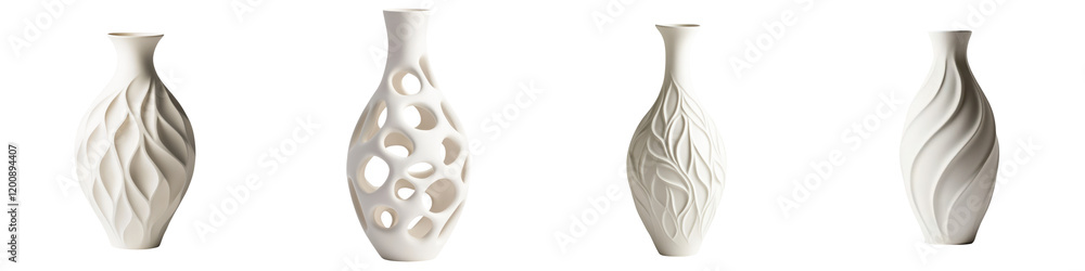 Poster the elegant and sculptural ceramic vases on display feature a harmonious blend of organic shapes int