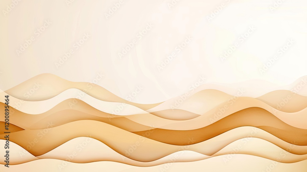 Poster blurred watercolor idea. soft wave pattern in warm colors, ideal for background or design projects.