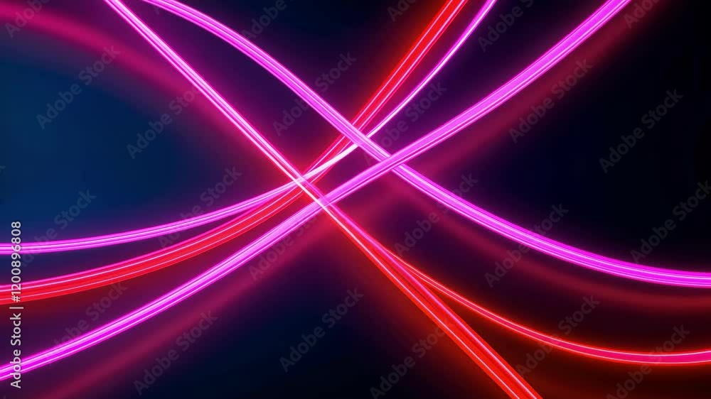 Aufkleber dynamic motion of vibrant neon lights creating abstract patterns, showcasing innovation and energy i