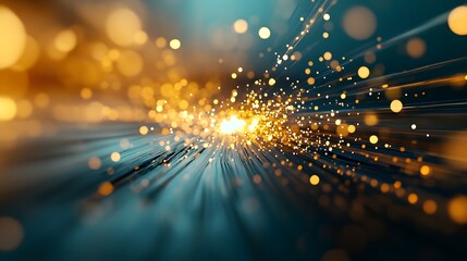 Obraz premium Glowing Sparkler Emitting Vibrant Golden Sparks in Moody Dark Background