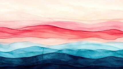 Doodle watercolor idea. Abstract watercolor waves blend soft colors, creating a serene and artistic atmosphere.