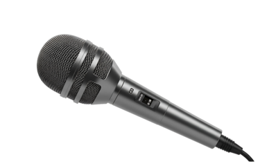 3D Render of Isolated Microphone on White Background