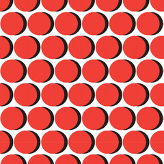 red and white circles patterns. 