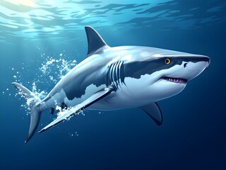 Naklejka premium shark illustration