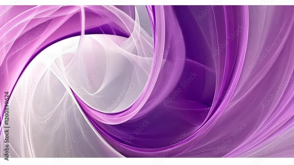 Aufkleber colorful abstract design featuring flowing purple and white shapes creating a sense of movement and 