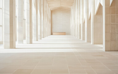 Modern architectural design showcases spacious interior with natural light and minimal decor