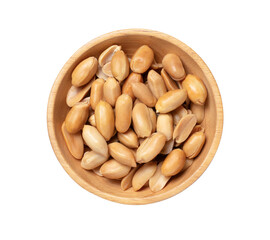 Peanuts in bowl isolated