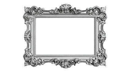 Ornate Silver Picture Frame: A classic silver picture frame with intricate, ornate designs and a polished finish. Ideal for showcasing a cherished artwork, photograph, or special memory.  