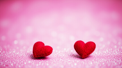 Obraz premium red Heart shapes for valentines day background
