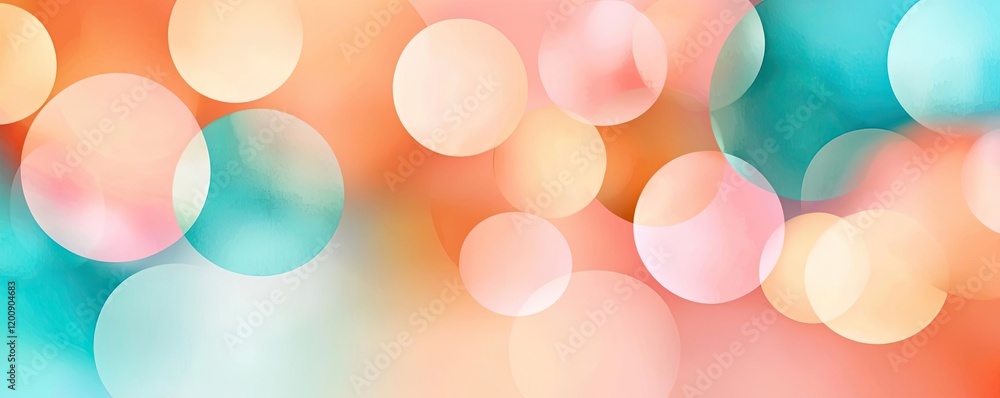 Poster ethereal watercolor concept. abstract colorful bokeh lights creating a dreamy and artistic backgroun