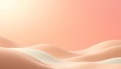 The soft pastel gradient background features smooth waves of pink, peach, and mint green