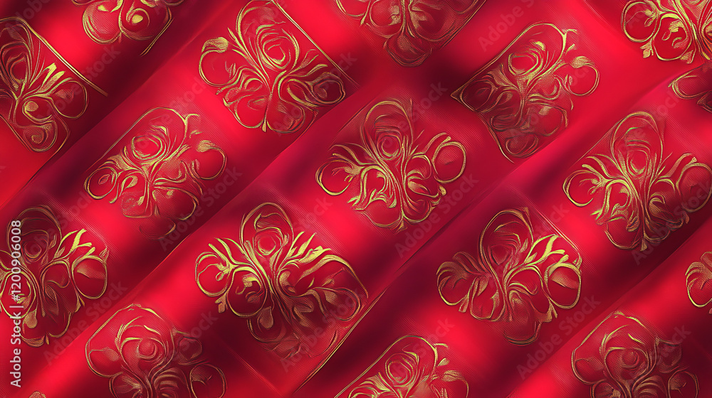 Poster seamless background in damask style for wrapping paper design. jpeg version also available in galler