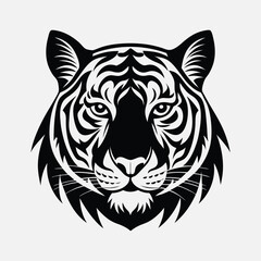 Tiger Silhouette Vector Illustration.
