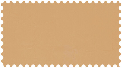 Vintage Postage stamp border blank background. Paper texture isolated on blank background. Mockup with perforations for your picture text or design. Reverse side of postage stamp