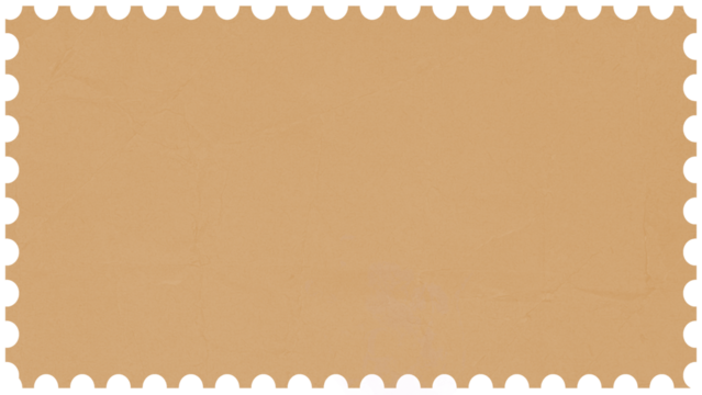 Vintage Postage stamp border blank background. Paper texture isolated on blank background. Mockup with perforations for your picture text or design. Reverse side of postage stamp