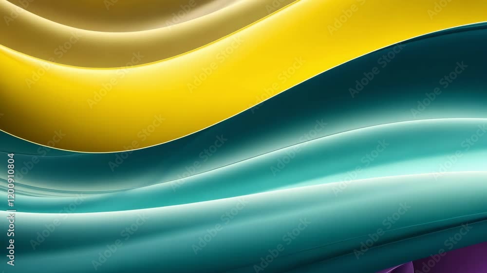 Poster vibrant colors and smooth waves create a dynamic abstract scene suggesting energy and creativity thr